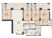 TARC ISHVA 3 BHK Floor Plan